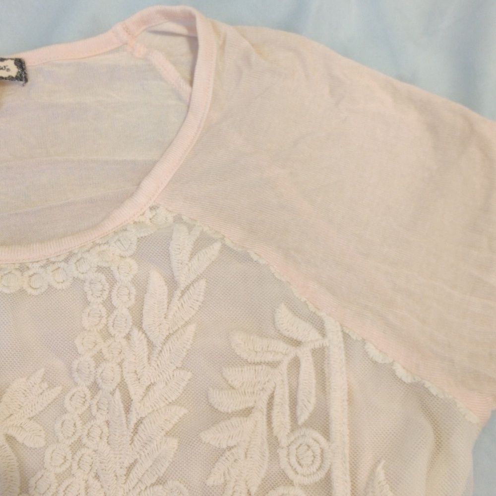 Light fabric long sleeve lace blouse - Picture 7 of 14